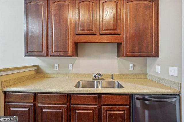 kitchen featuring dishwasher and sink