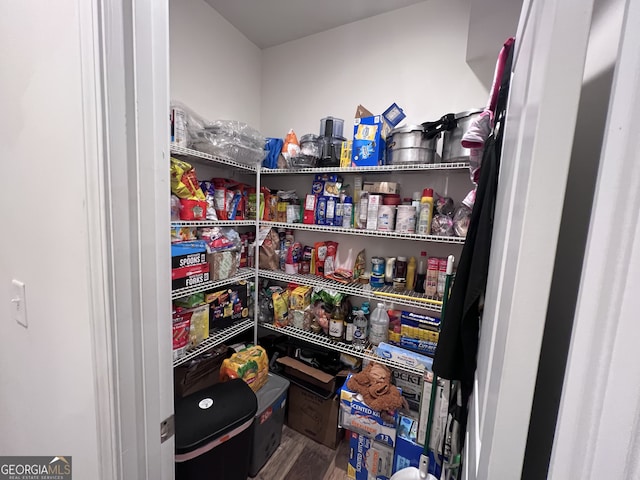 view of pantry