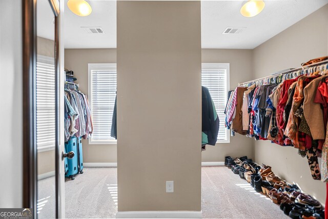 hall featuring crown molding, dark wood-type flooring, and a wealth of natural light