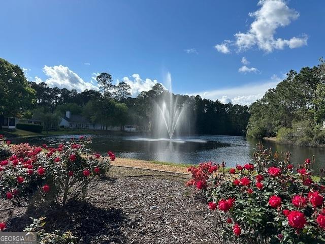 surrounding community featuring a water view