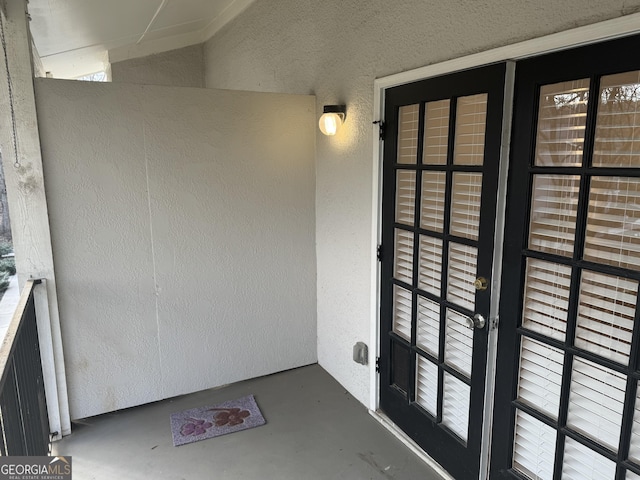 doorway to property with radiator