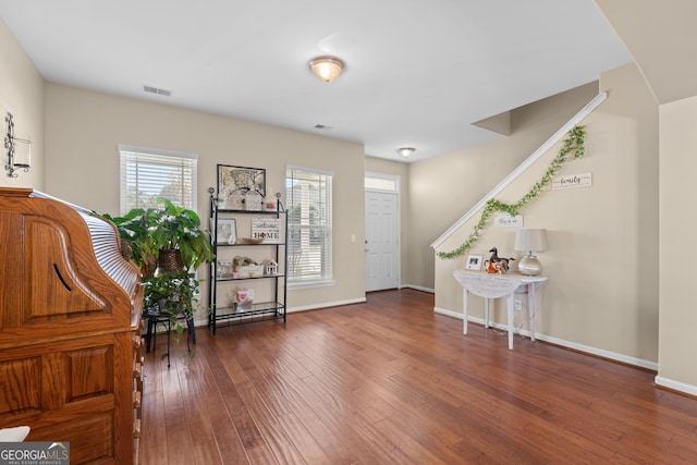 entryway featuring dark hardwood / wood-style floors