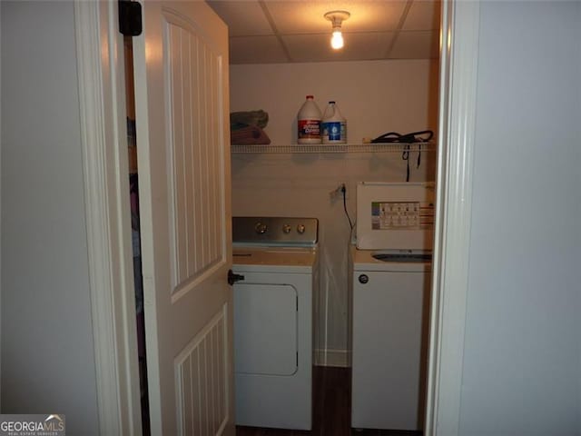 washroom featuring separate washer and dryer