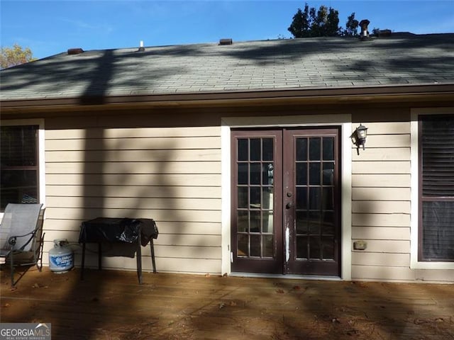 entrance to property with french doors