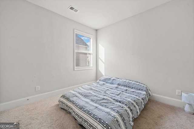 bedroom with carpet floors