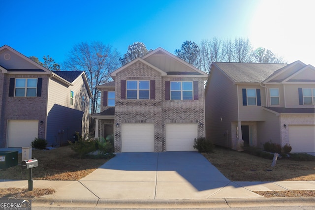 view of front facade with a garage