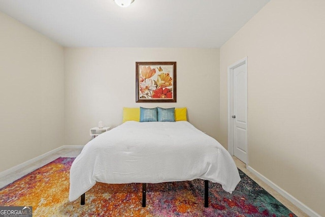 bedroom with carpet floors