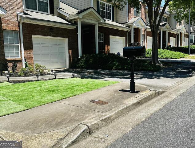 exterior space featuring a garage