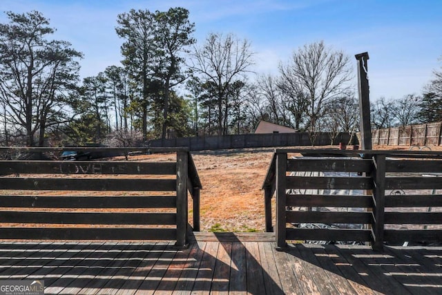 exterior space featuring a deck