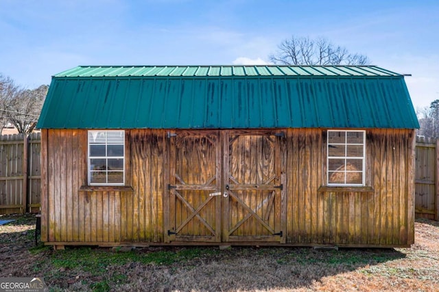 view of outdoor structure