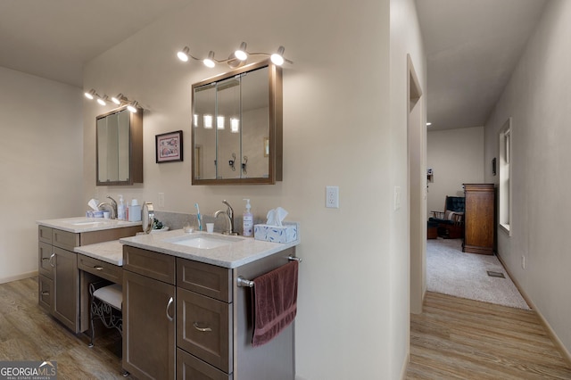 1581 Taylor Town Rd NE, Ranger, GA 30734 - bathroom featuring double vanity and wood finished floors