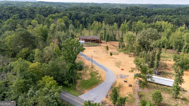 drone / aerial view with a rural view