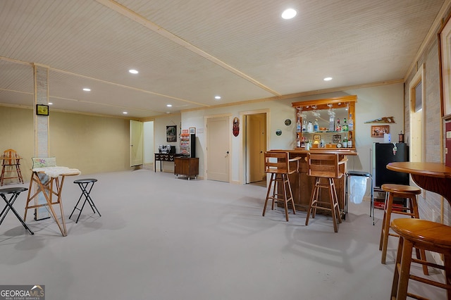 1581 Taylor Town Rd NE, Ranger, GA 30734 - indoor dry bar featuring concrete flooring and recessed lighting