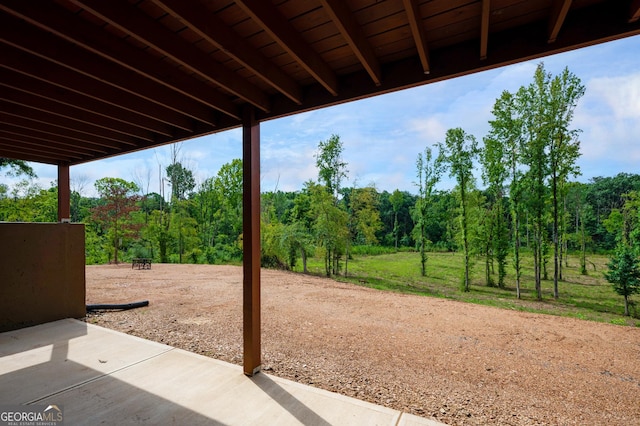 1581 Taylor Town Rd NE, Ranger, GA 30734 - view of patio with a forest view