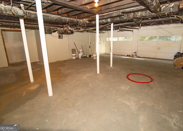 view of basement