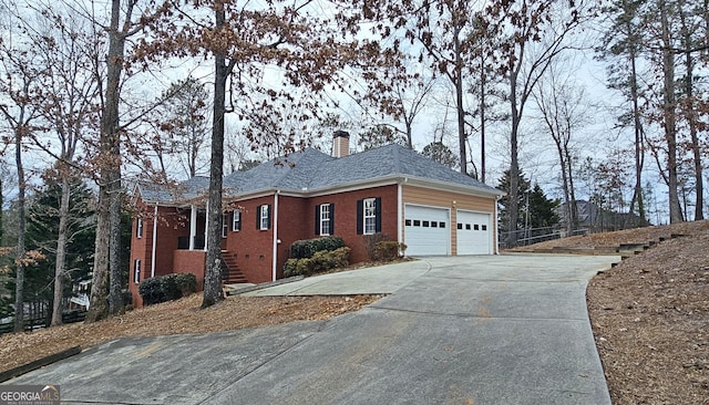 view of home's exterior featuring a garage