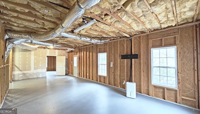 basement with a wealth of natural light