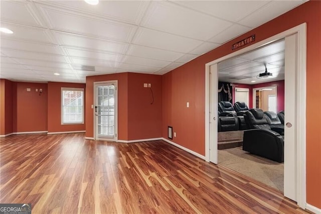 entryway with wood-type flooring