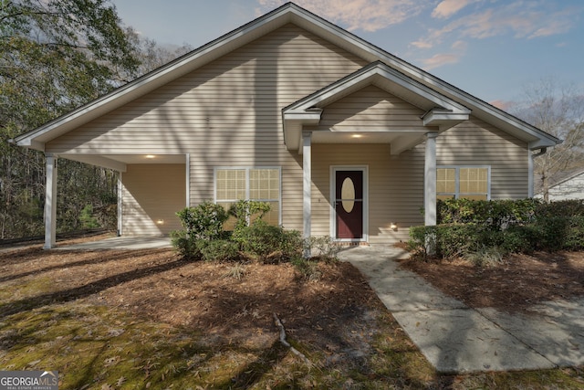 view of front of home