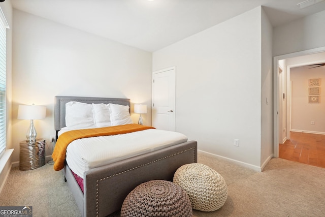 view of carpeted bedroom