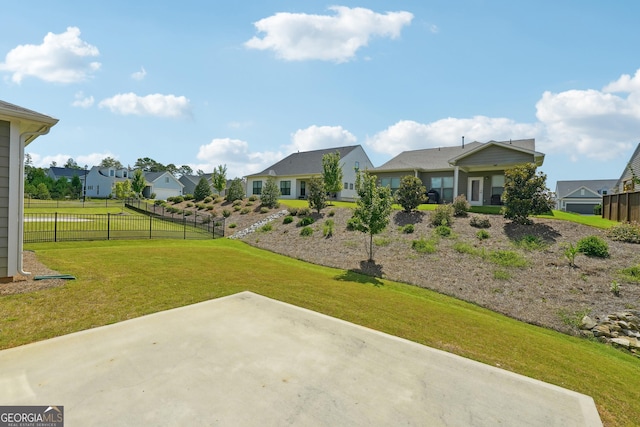 view of yard with a patio area