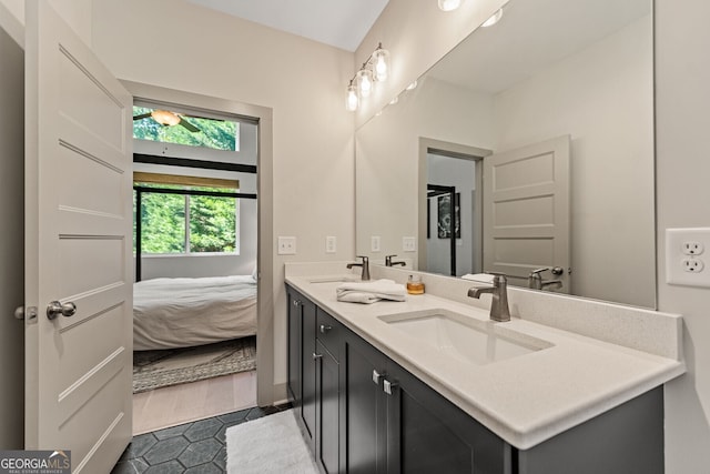 82 Circle Dr, Morganton, GA 30560 - ensuite bathroom with double vanity and tile patterned flooring