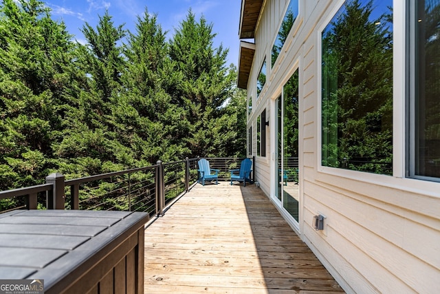 view of wooden deck