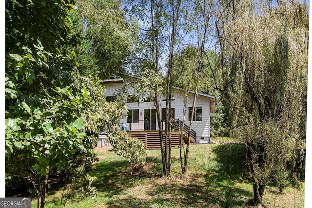82 Circle Dr, Morganton, GA 30560 - back of house featuring crawl space and a deck