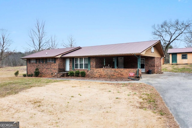 view of ranch-style home