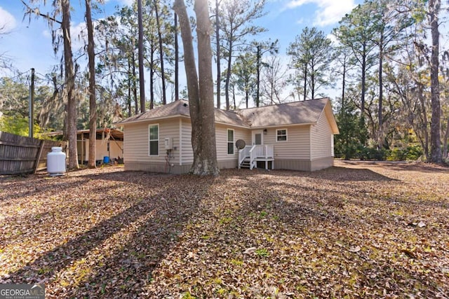 1471 River Rd, Townsend, GA 31331 - rear view of house featuring fence