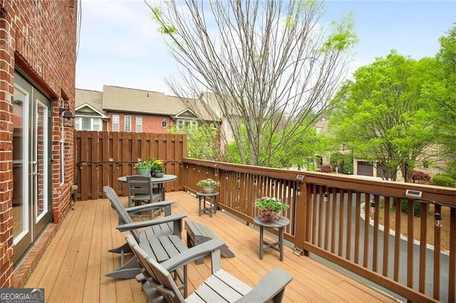 view of wooden deck