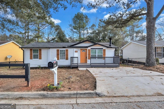 view of ranch-style home