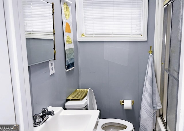 bathroom with toilet and sink