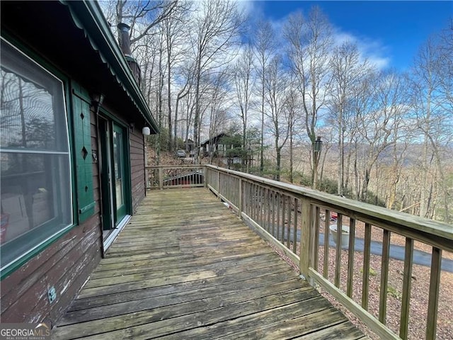 view of wooden terrace