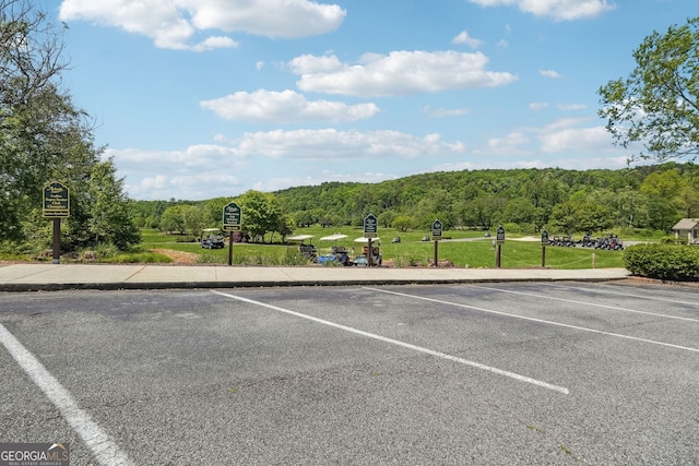 view of parking / parking lot