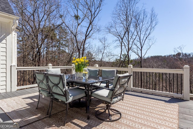 view of patio / terrace with a wooden deck