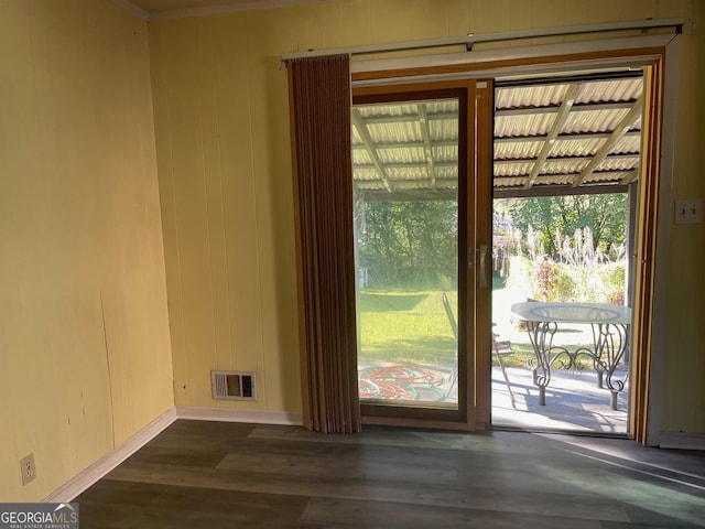 entryway featuring dark hardwood / wood-style floors