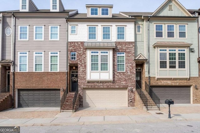 view of property with a garage