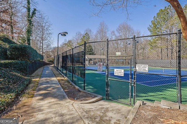 view of sport court