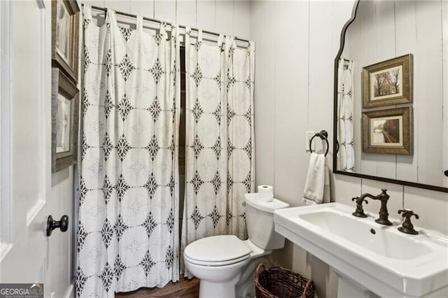 bathroom with toilet and sink