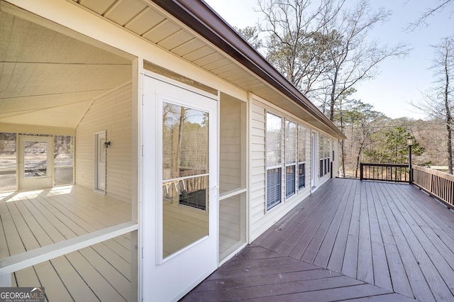 view of wooden deck