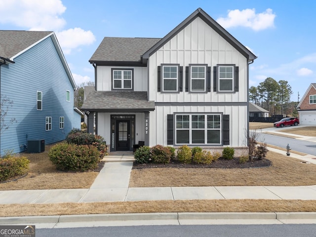 view of front of house featuring central AC