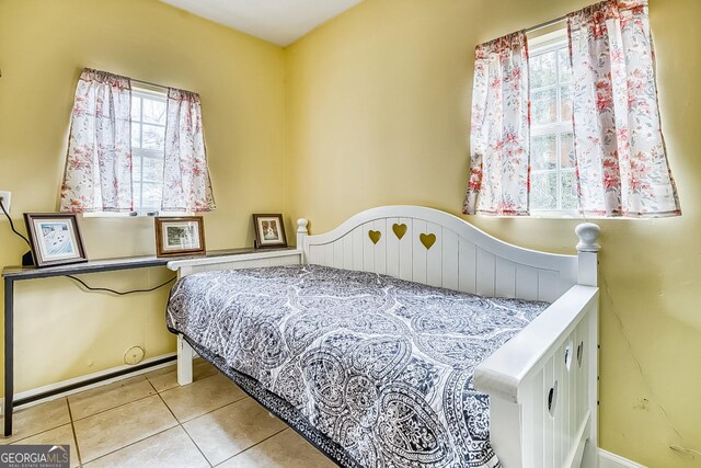 view of tiled bedroom