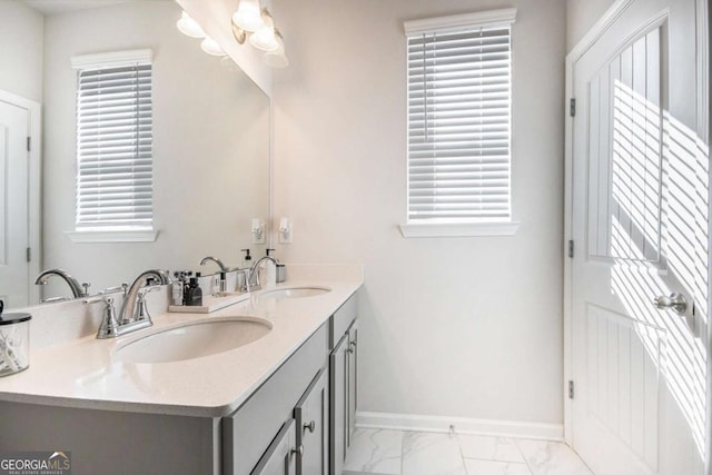 bathroom featuring vanity