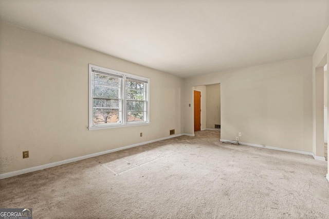 view of carpeted empty room