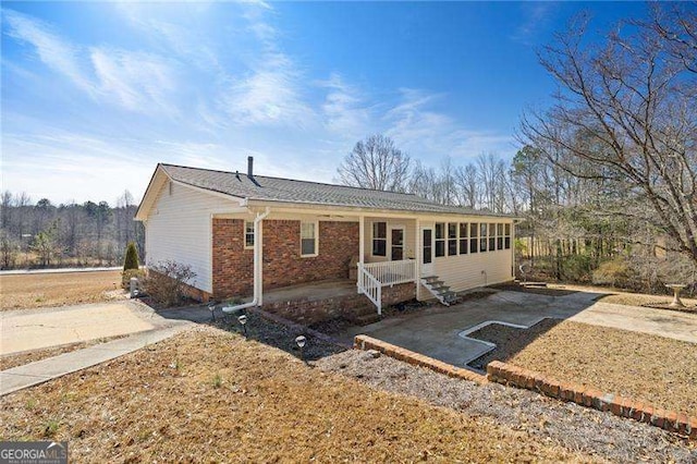 single story home with a patio area