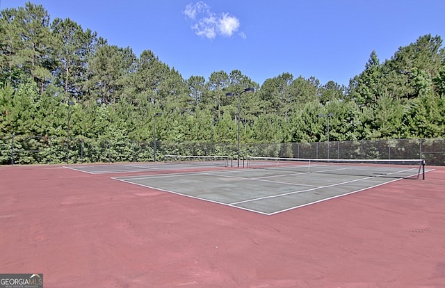 view of tennis court