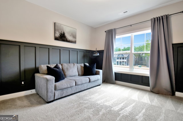 view of carpeted living room