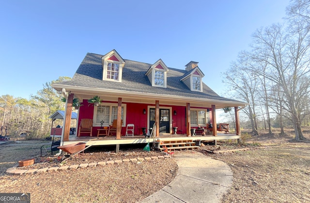 view of front facade with covered porch