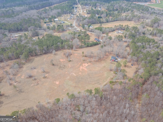 bird's eye view with a view of trees